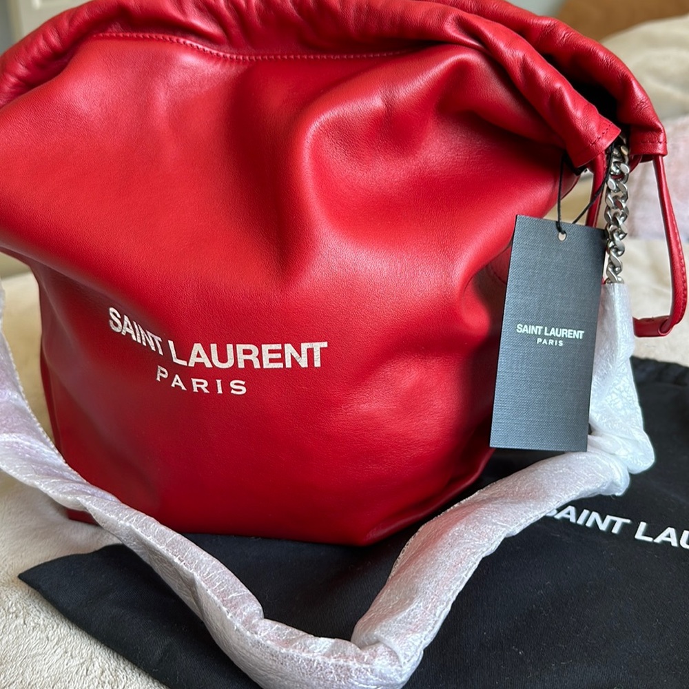 YSL bag red leather